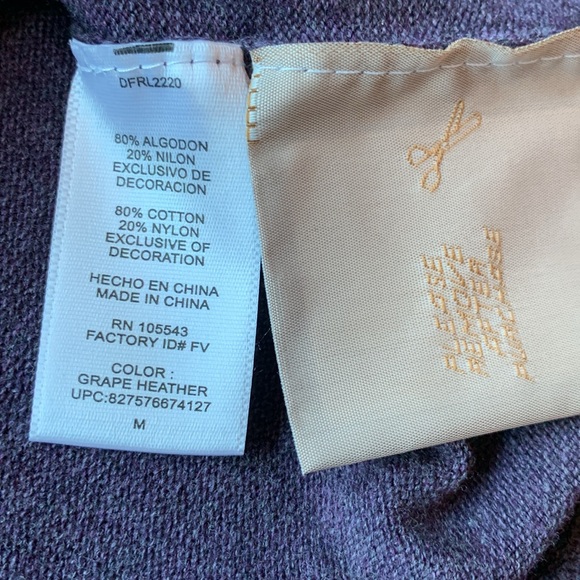 NWT embellished purple cardigan sweater Daisy Fuentes size Medium - Picture 10 of 11